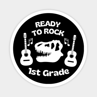 1st Grade, First Grade, Dinosaur Skull, Guitar Magnet